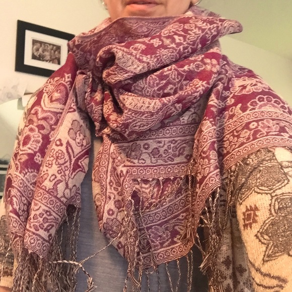 Pink Boho Type Scarf - Picture 1 of 4